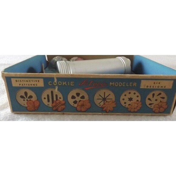 Vintage Ateco Cookie Press Modeler # 680 Spacer & 6 discs in Box JH606 - Picture 3 of 4